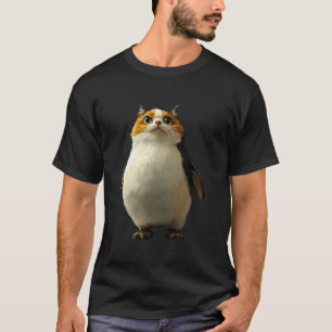 Süßer Pinguin mit Katzengesicht T-Shirt