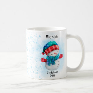 Süßer Pinguin Personalisierter Name Weihnachten Kaffeetasse