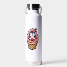 süßer Pinguin, Sommer-Eiscreme, kawaii-Tier-Aufkle