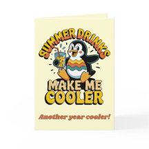 Süßer Pinguin Sommergetränke machen mich kühler Re