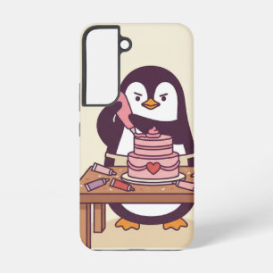 Süßer Pinguin-Torte Valentinstag-Handyhülle - Sams Samsung Galaxy Hülle
