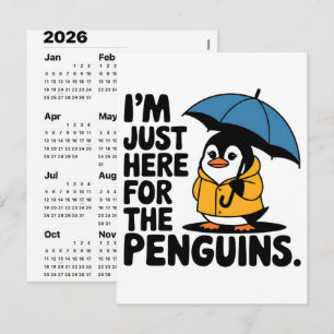 Süßer Pinguin Valentinstag-Geschenk-Kalender 2026 Feiertagspostkarte
