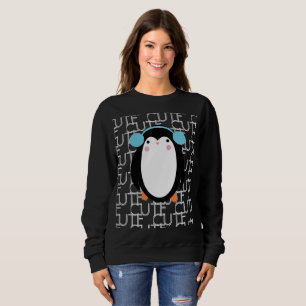 Süßer Pinguin Weihnachten Schneeflocke Winter Sweatshirt