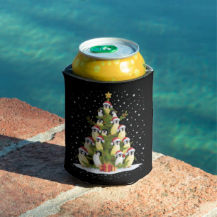 Süßer Pinguin-Weihnachtsbaum Lustiger Feiertag Dosenkühler