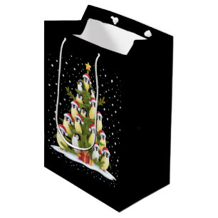 Süßer Pinguin-Weihnachtsbaum Lustiger Feiertag Mittlere Geschenktüte