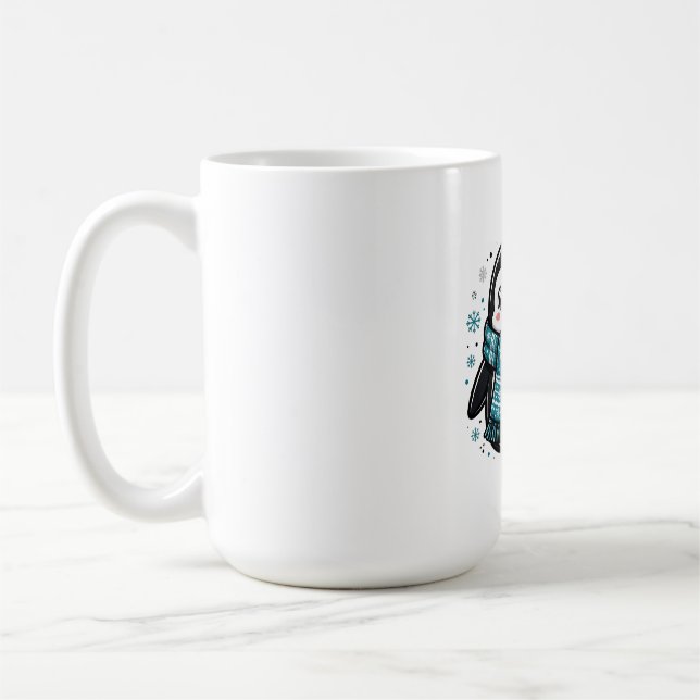 Süßer Pinguin Winter Kaffeetasse (Links)