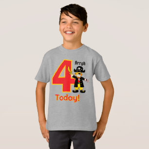 Süßer Pirat Arrgh Vier Heute 4. Geburtstag T-Shirt