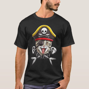 Süßer Piratenkatzenschädel 3 T-Shirt