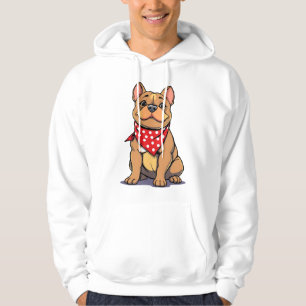 Süßer Pitbull Bulldogge mit Bandana Lustiger Hunde Hoodie