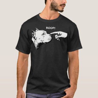 Süßer Pittie-Hund Boop Hand Welpe Besitzer Mama Pa T-Shirt