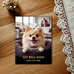 Süßer Pomeranian Gute Besserung Postkarte