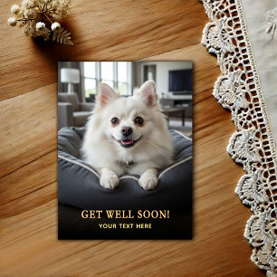 Süßer Pomeranian Gute Besserung  Postkarte