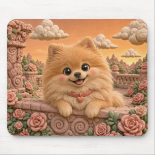 Süßer Pomeranian-Welpe, Babyhund Mousepad