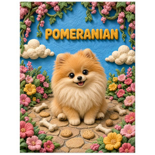 Süßer Pomeranian-Welpe, Babyhund Postkarte