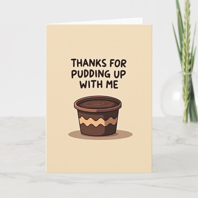 Süßer Pudding Danke Mutter Karte (Vorderseite)