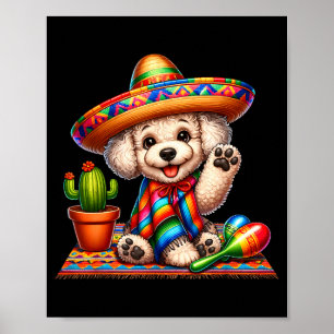 Süßer Pudel cinco de mayo 2025 Hunde Liebhaber Som Poster