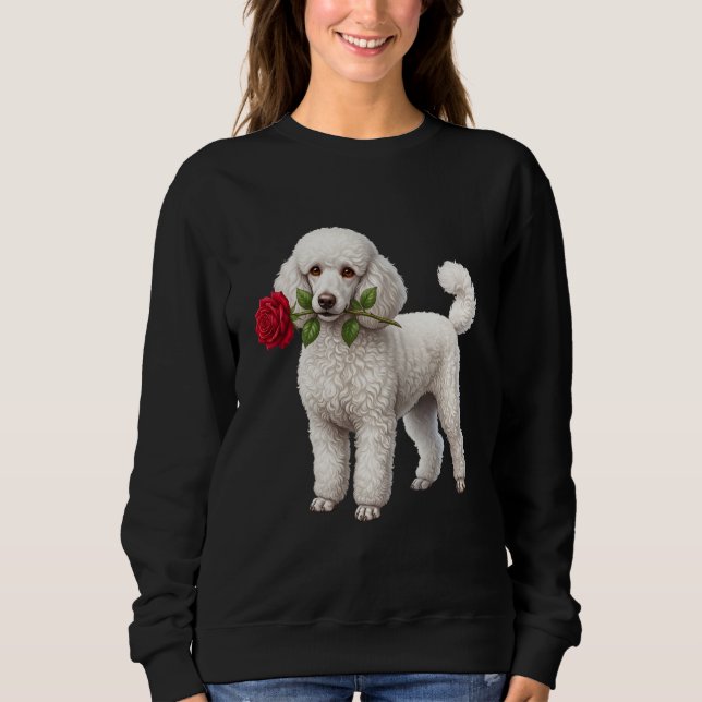 ‏Süßer Pudel Hund Sweatshirt (Vorderseite)