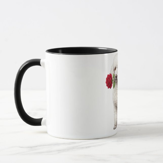 ‏Süßer Pudel Hund Tasse (Links)