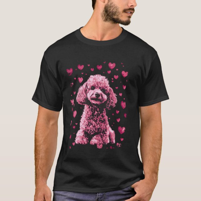 Süßer Pudel Rosa T-Shirt (Vorderseite)