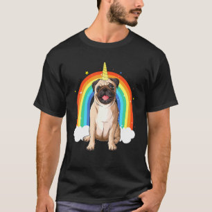Süßer Pug-Einhorn Unipug Pug-Hund T-Shirt