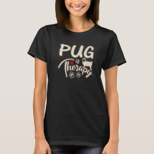 Süßer Pug ist Therapiehund Hundemama Grafik T-Shirt
