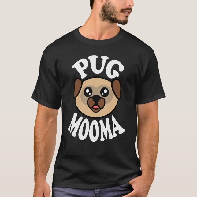 Süßer Pug Mooma T-Shirt (Vorderseite)