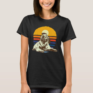 Süßer Pug Mops Carlin Hund Retro T-Shirt