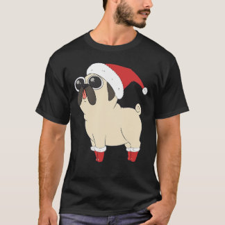 Süßer Pug Santa Weihnachten Essential 189 T-Shirt