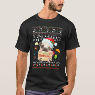 Süßer Pug Santa Weihnachten Xmas Jungen Pugmas Hun T-Shirt