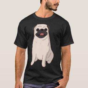 Süßer Pug sitzt T-Shirt