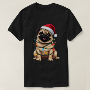 Süßer Pug Weihnachten Santa Haustier Hund Liebhabe T-Shirt