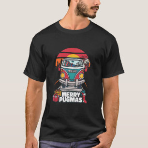 Süßer Pug Weihnachtsfeiertag T-Shirt
