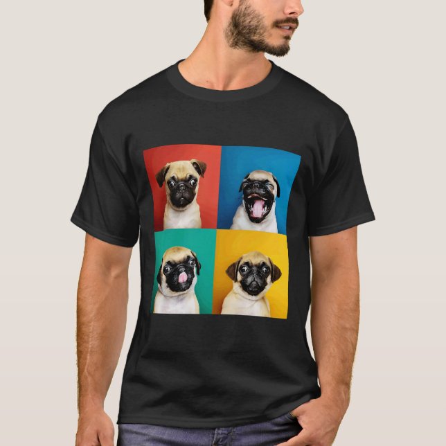 Süßer Pug-Welpe 690 T-Shirt (Vorderseite)
