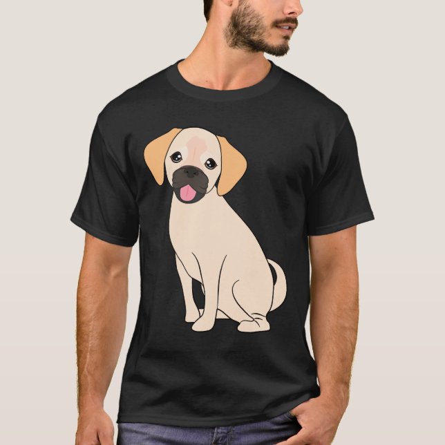 Süßer Puggle-Hund T-Shirt (Vorderseite)