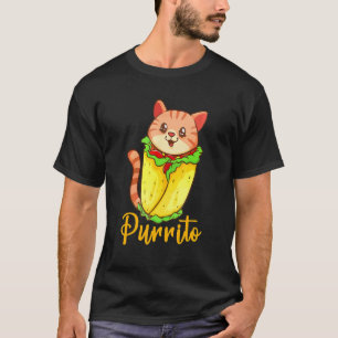 Süßer Purrito Burrito Katze Mexikanischer Cinco De T-Shirt