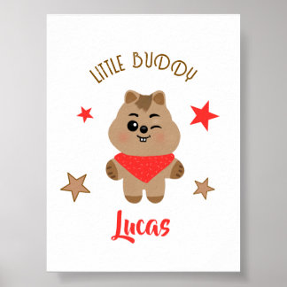 Süßer Quokka Kleiner Freund Personalisiertes Desig Poster