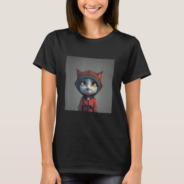 Süßer Rapper Straßenkatze T-Shirt (Vorderseite)