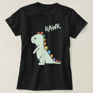 Süßer Rawr Dinosaur Cartoon Kinder Design T-Shirt