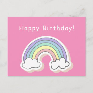 Süßer Regenbogen - Mädchen Geburtstag Postkarte