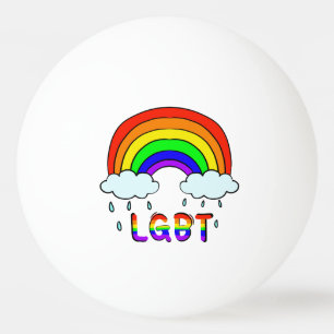 Süßer Regenbogen Süße Kritzelei LGBTQ Tischtennisball