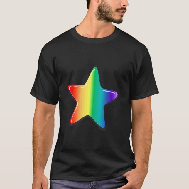 Süßer Regenbogenstern T-Shirt (Vorderseite)