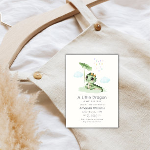 Süßer Regentropfen Kleiner Drache Baby Shower Einladung