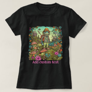 Süßer Reisender Frosch Hippie Wald, Krötenliebhabe T-Shirt