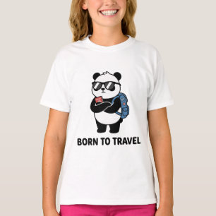 Süßer Reisepanda – Geboren zum Reisen T-Shirt