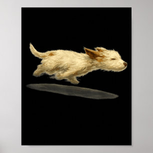 Süßer rennender Hund  Poster