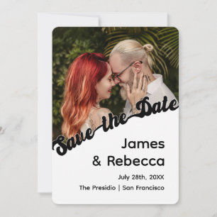 Süßer Retro-Boho-Minimalistischer eigenartiger Tex Save The Date