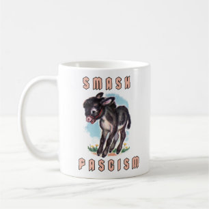 Süßer Retro-Esel - Zerschmettert den Faschismus Kaffeetasse