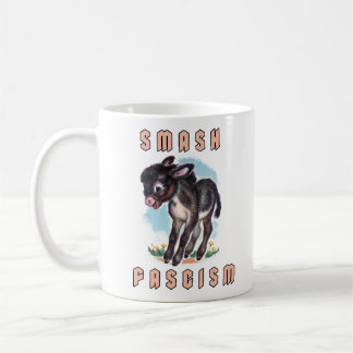Süßer Retro-Esel - Zerschmettert den Faschismus Kaffeetasse