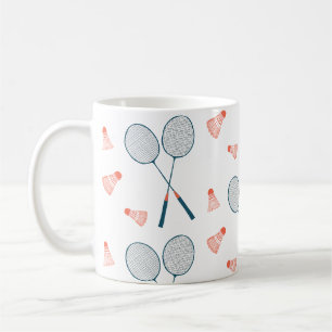 Süßer Retro-Federballschläger Kaffeetasse