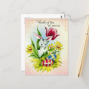 süßer retro vintage Osterhase Feiertag Postkarte
